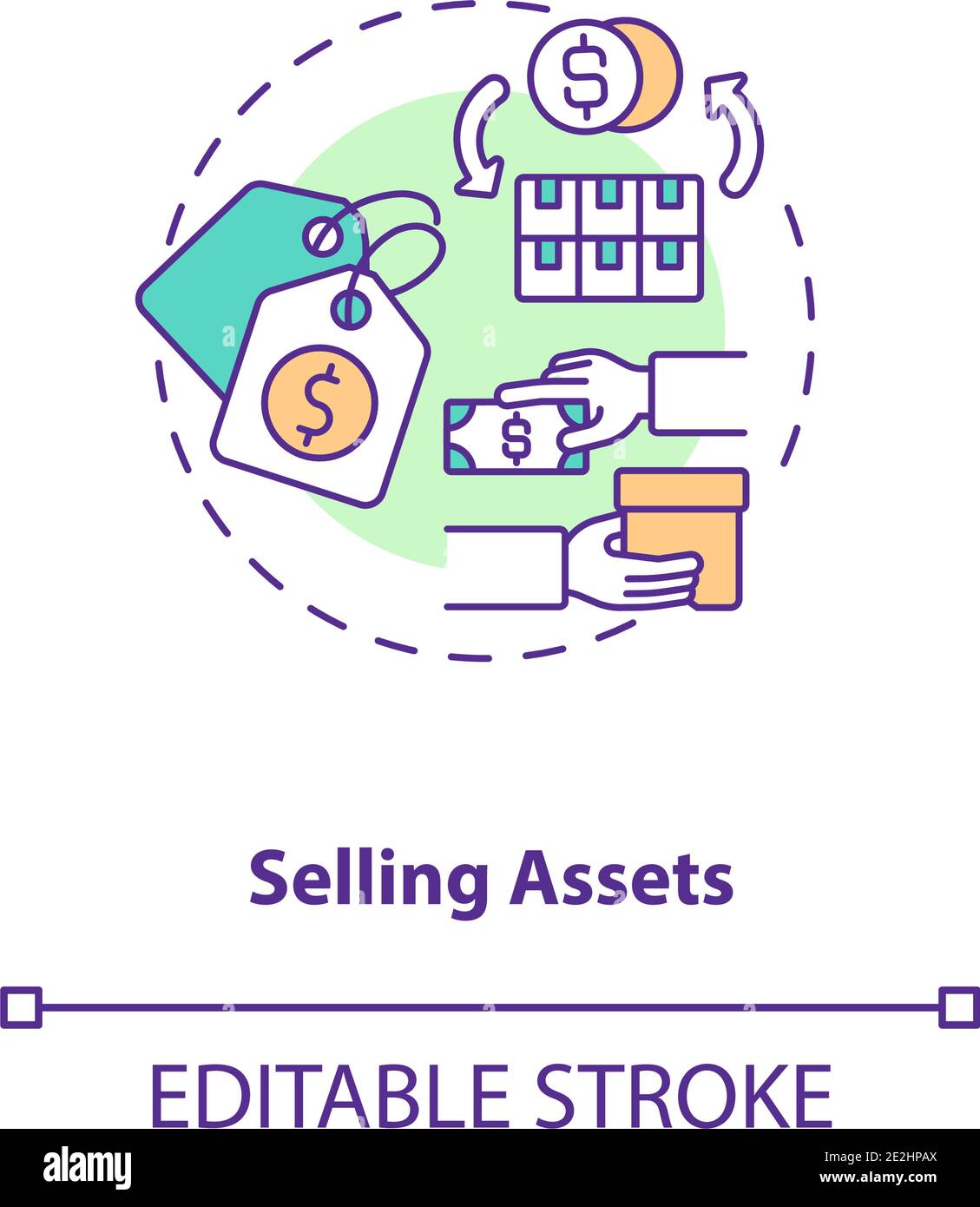 Symbol für das Konzept „Verkaufsressourcen“ Stock Vektor