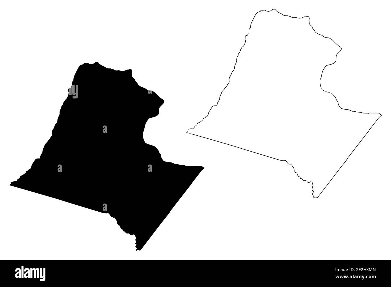 Loudoun County, Commonwealth of Virginia (US County, Vereinigte Staaten von Amerika, USA, USA, US) Kartenvektordarstellung, Scribble Skizze Loudoun Karte Stock Vektor