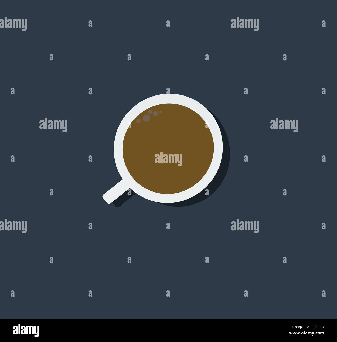 Kaffee-Tasse suchen auf schwarzem Hintergrund. Stock Vektor