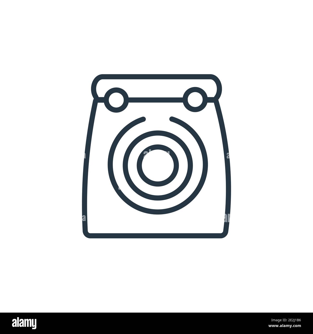 Symbol für Umrissvektoren entfernen. Dünne Linie schwarz Take Away Symbol, flache Vektor einfache Element Illustration aus editierbaren Restaurant Konzept isoliert auf wh Stock Vektor