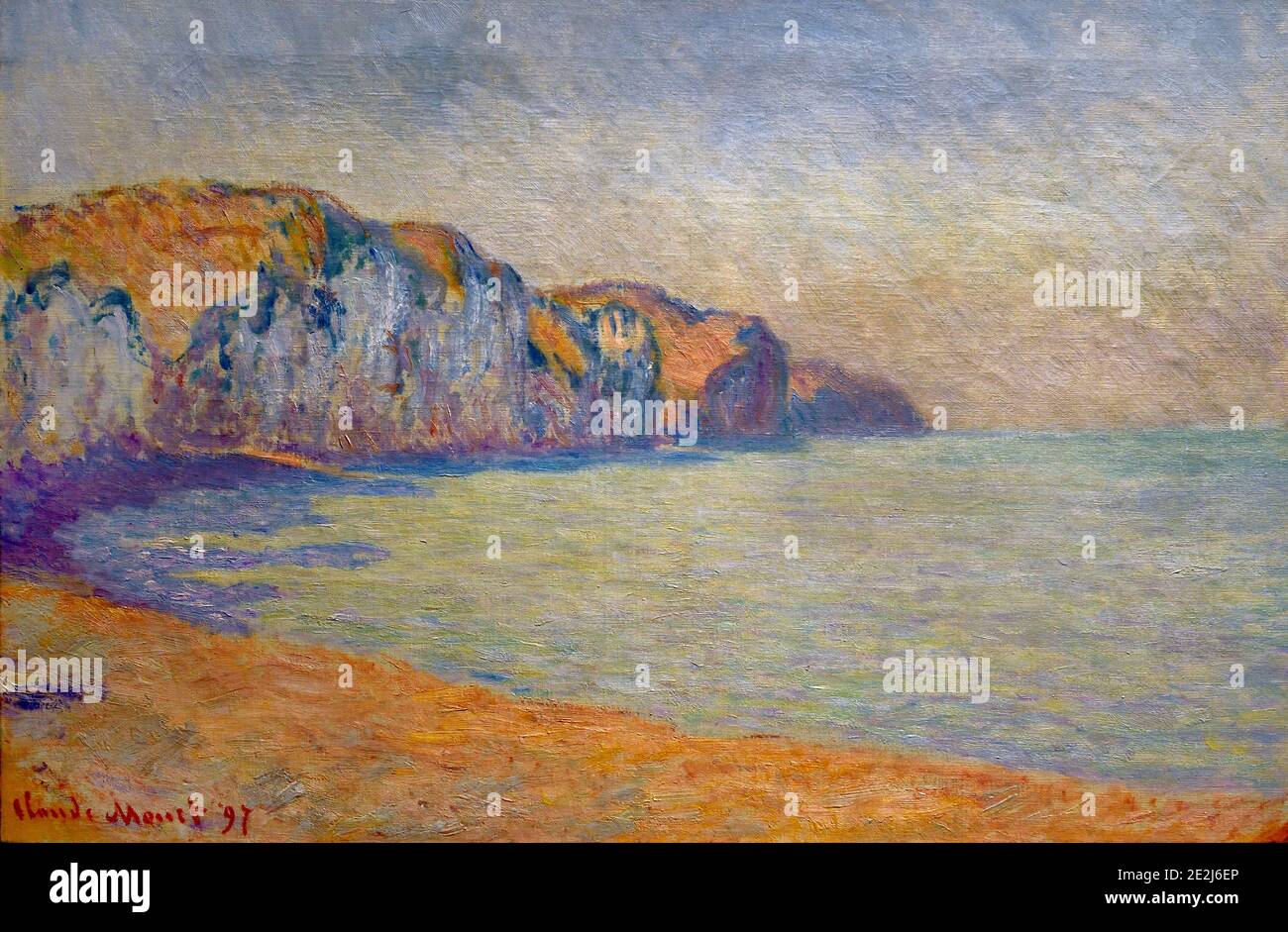 Ein Kliff in Pourville am Morgen von Claude Monet 1840 – 1926 Frankreich Französisch Stockfoto