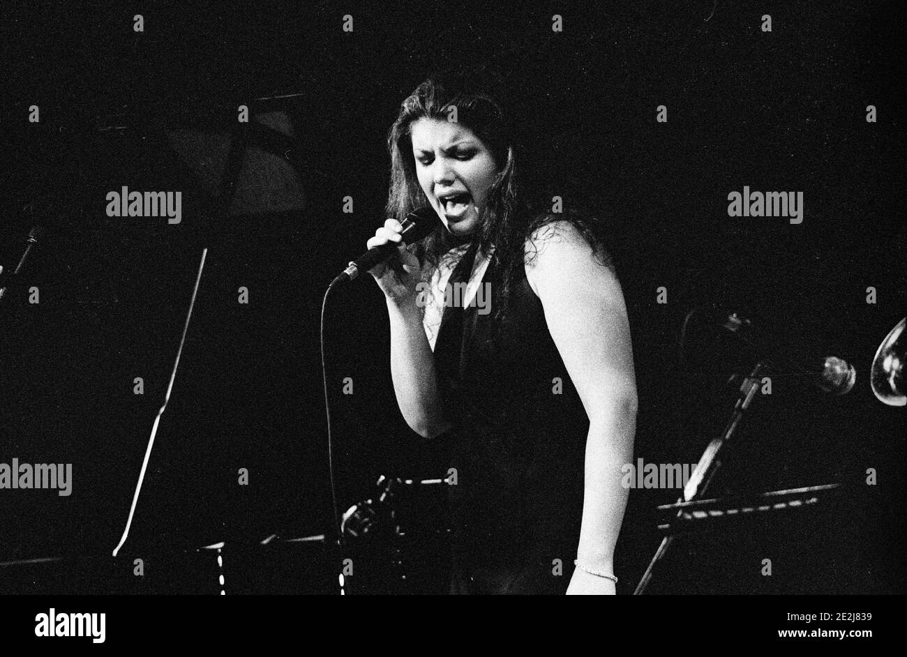 Jane Monheit, Brecon Jazz Festival, Brecon, Powys, Wales, August 2001. Stockfoto