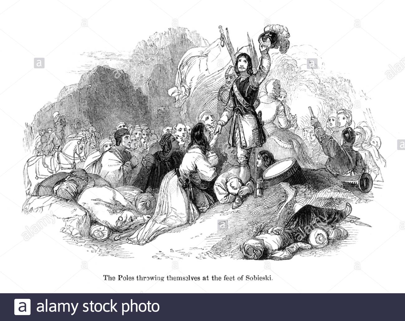 Johann III. Sobieski, 1629 – 1696, war von 1674 bis zu seinem Tod König von Polen und Großherzog von Litauen, Vintage-Illustration von 1866 Stockfoto