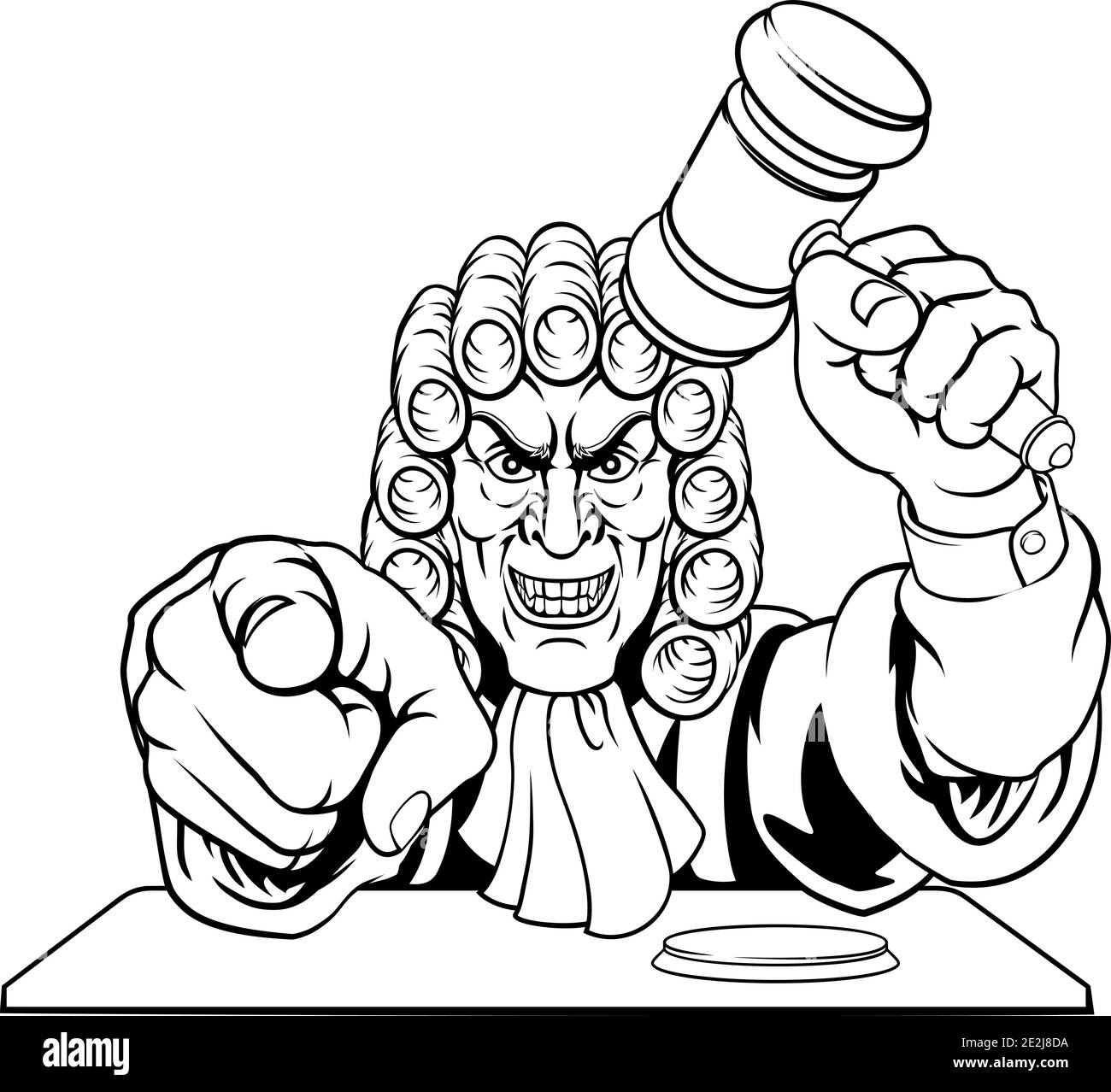 Richter Zeichentrickfigur Stock Vektor