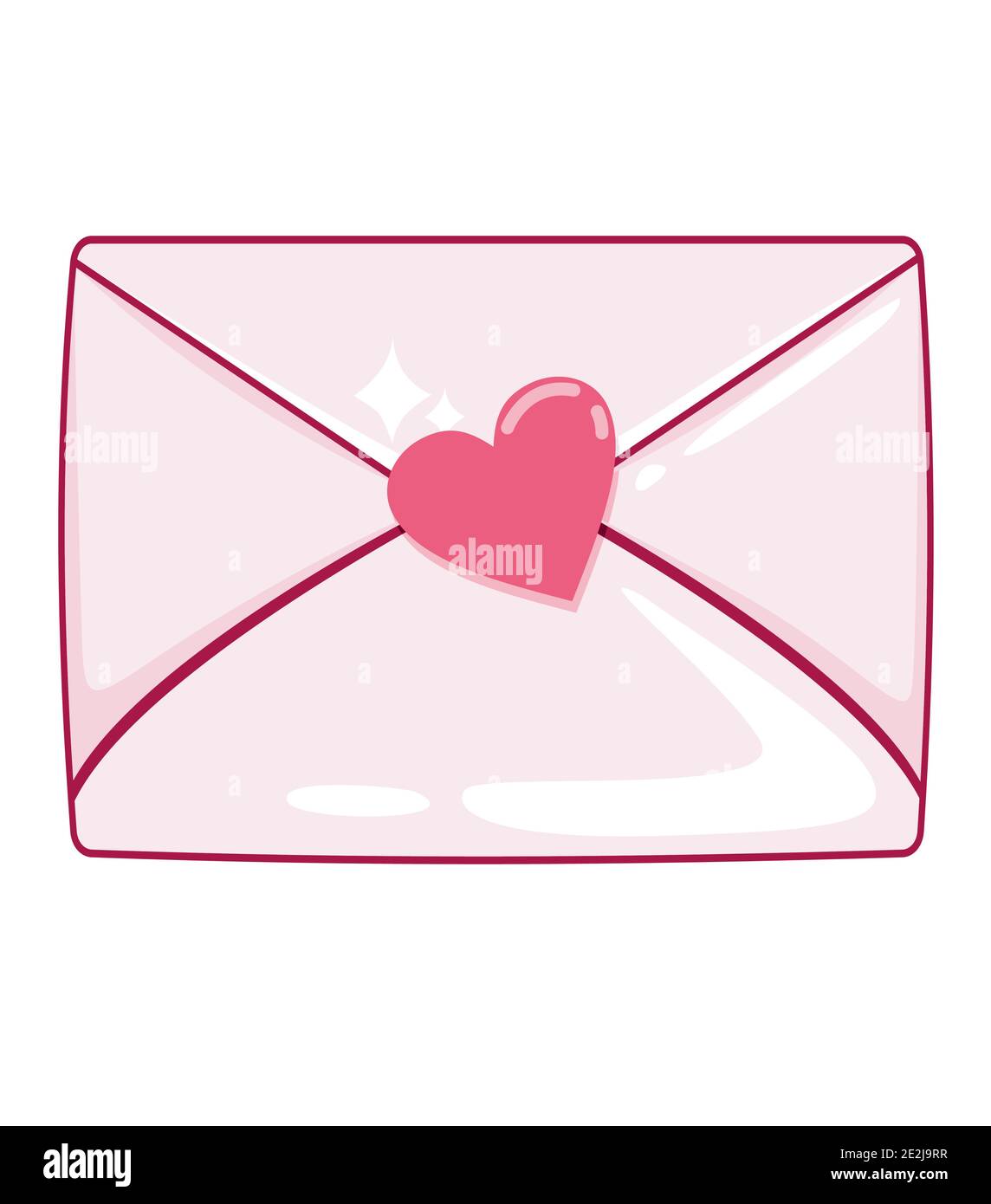 Ikone der Briefe zum valentinstag, Herzen, valentinskarte und andere Elemente. Stock Vektor