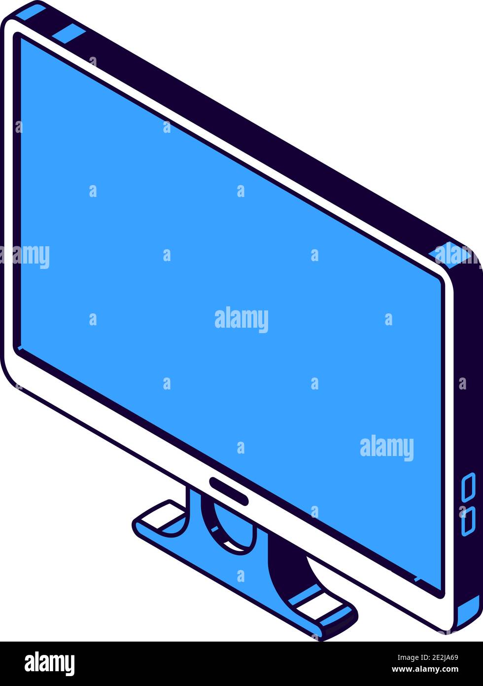 Computermonitor, isometrische Vektor-Symbole für flachbildschirme Stock Vektor