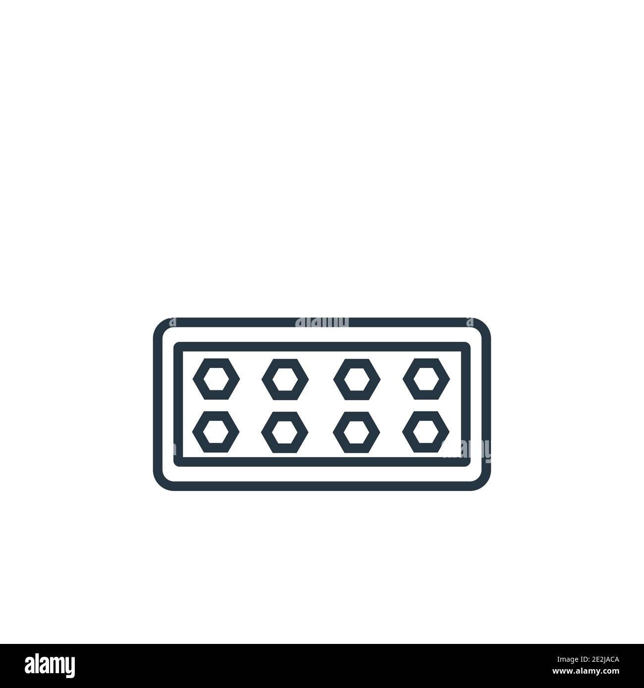 Vektorsymbol für den Umriss der Eiswürfelablage. Dünne Linie schwarz Eiswürfel Tablett Symbol, flache Vektor einfache Element Illustration aus editierbaren Küche Konzept isoliert Stock Vektor