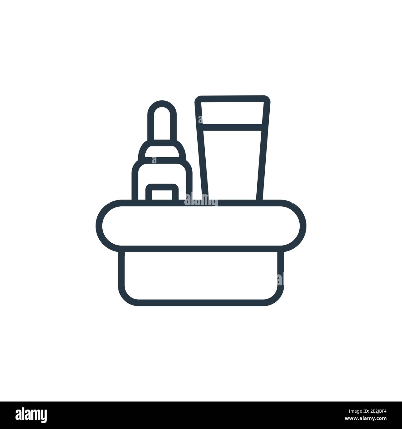 Vektorsymbol für den Umriss des Hygiene-Kits. Dünne Linie schwarzes Hygiene-Kit Symbol, flache Vektor einfache Element Illustration von editierbaren Hygiene-Konzept isoliert stro Stock Vektor