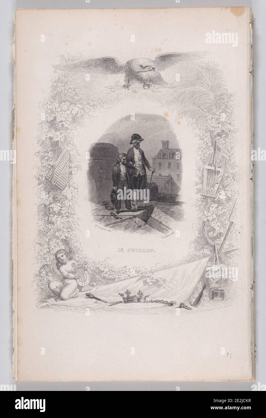 14. Juli aus den Liedern von B &#xe9;Ranger, 1829. Stockfoto