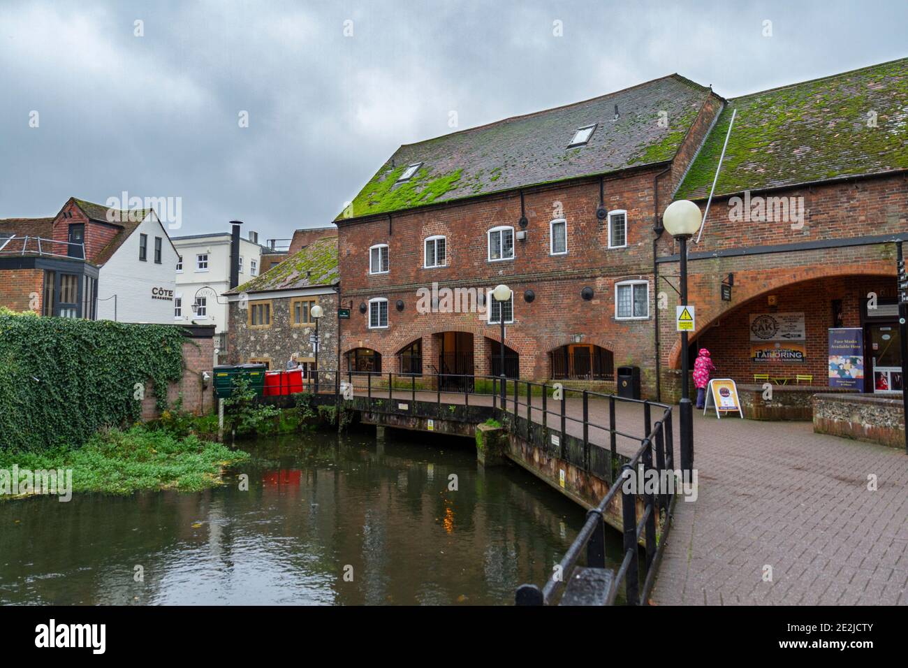Gesamtansicht der Maltings, Salisbury, Wiltshire, UK. Stockfoto