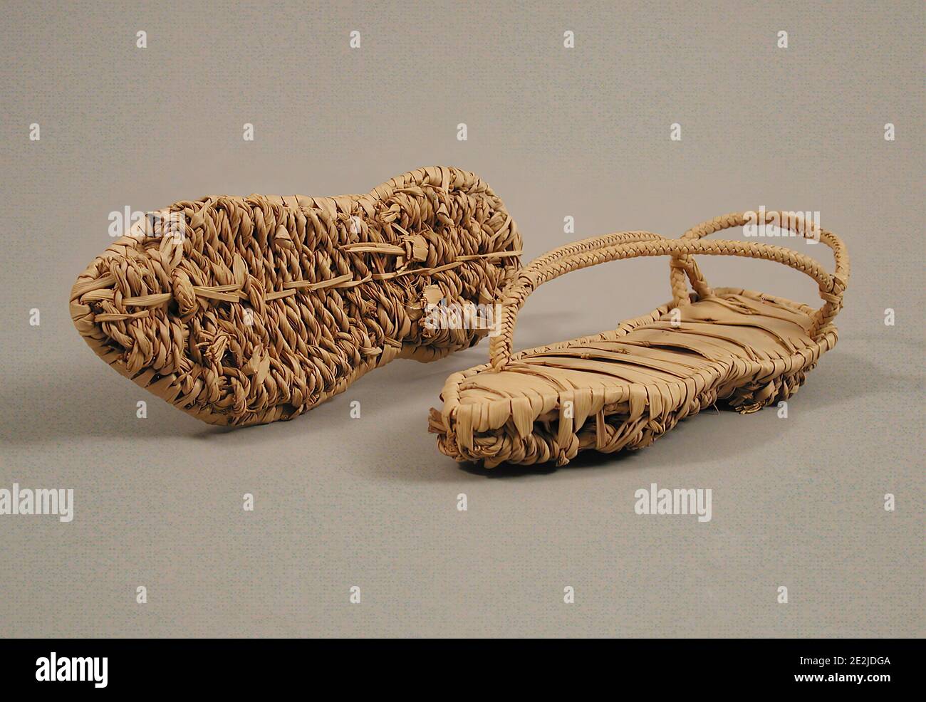 Paar Sandalen, koptisch, 4.-7. Jahrhundert. Stockfoto