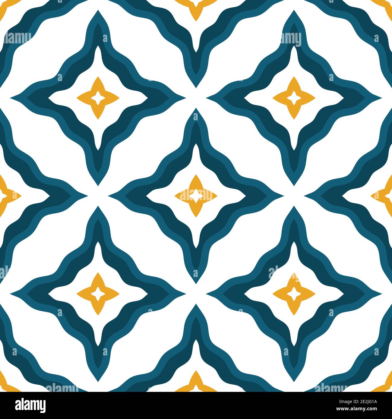 Mediterrane Stil Keramik Fliesenmuster ethnischen Folk Ornament bunt nahtlos Geometrisches Muster Vintage orientalische dekorative Elemente Hintergrund Stockfoto