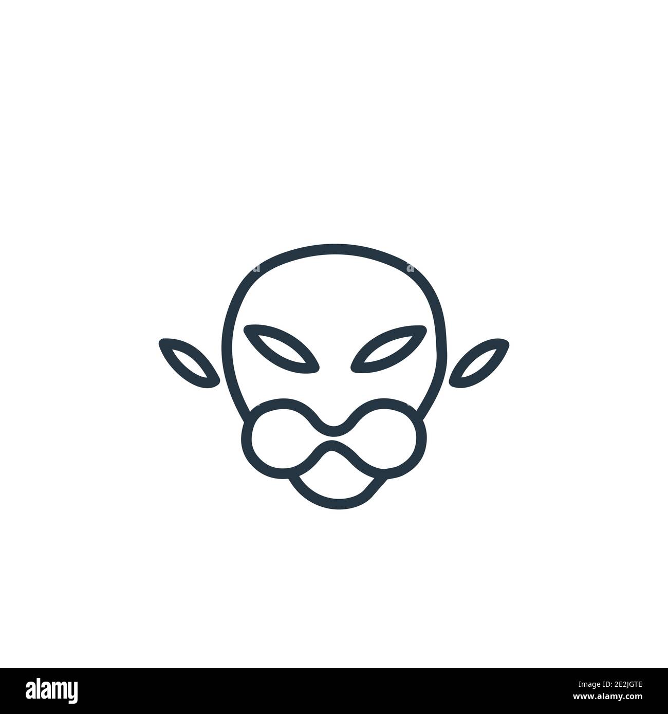 Symbol für den Hanuman-Umriss. Dünne Linie schwarz hanuman Symbol, flache Vektor einfache Element Illustration aus editierbaren indien Konzept isoliert auf weißem Hintergrund Stock Vektor