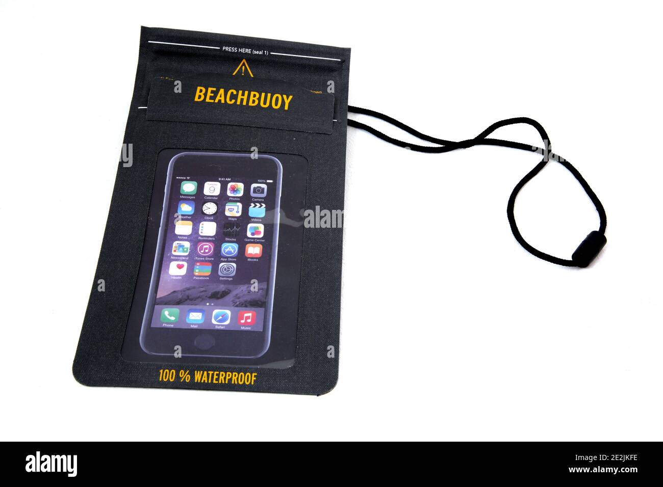 Proporta Beachbooy Wasserdichte Smartphone Phone Case - Grau Stockfoto