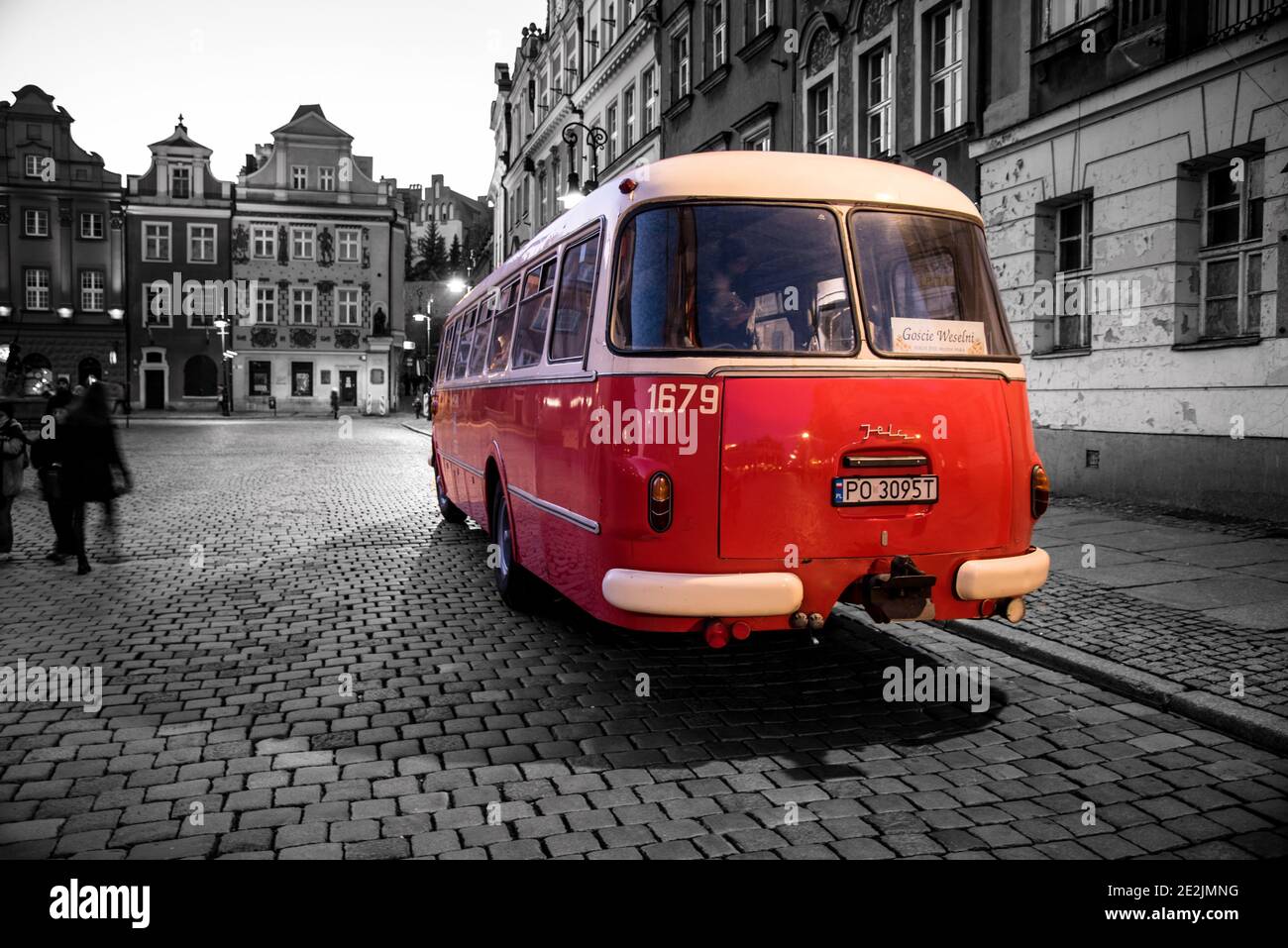 Historische alte Jelcz Bus Stockfoto