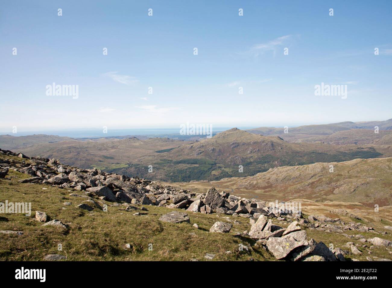 Grauer Bruder vom Dow Crag aus gesehen nahe dem alten Mann Des Coniston Lake District Cumbria England Stockfoto