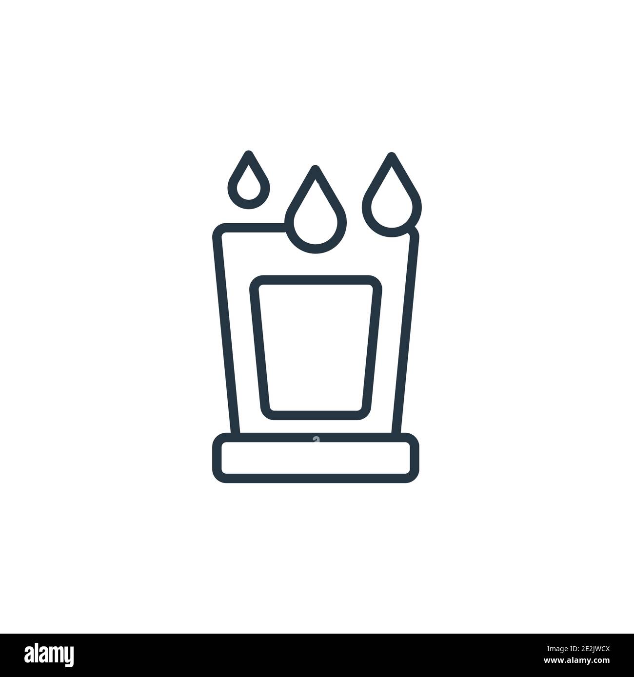 Vektorsymbol für Trinkwasser. Dünne Linie schwarz trinken Wasser Symbol, flache Vektor einfache Element Illustration aus editierbaren Lebensmittel Konzept isoliert Strich Stock Vektor