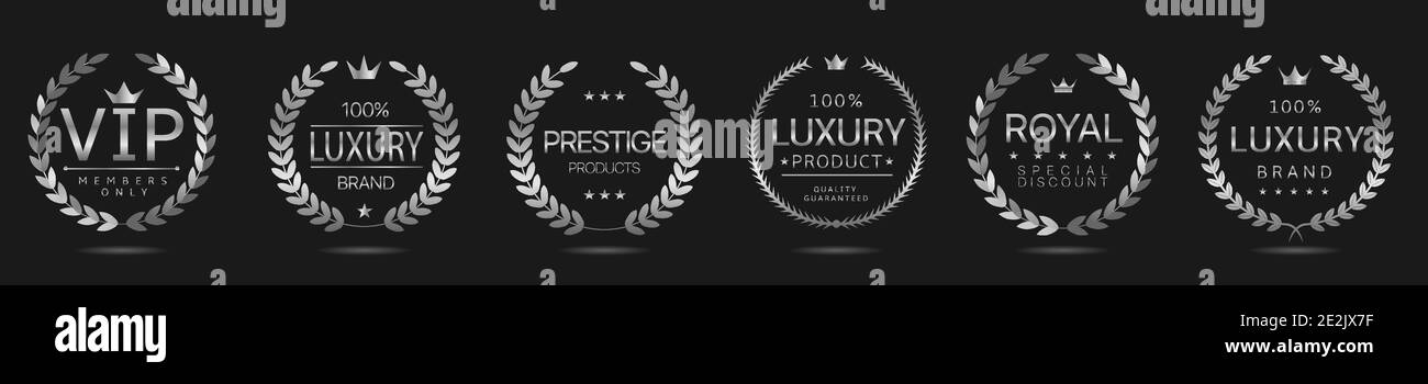 Luxus- und vip-Labels Stock Vektor