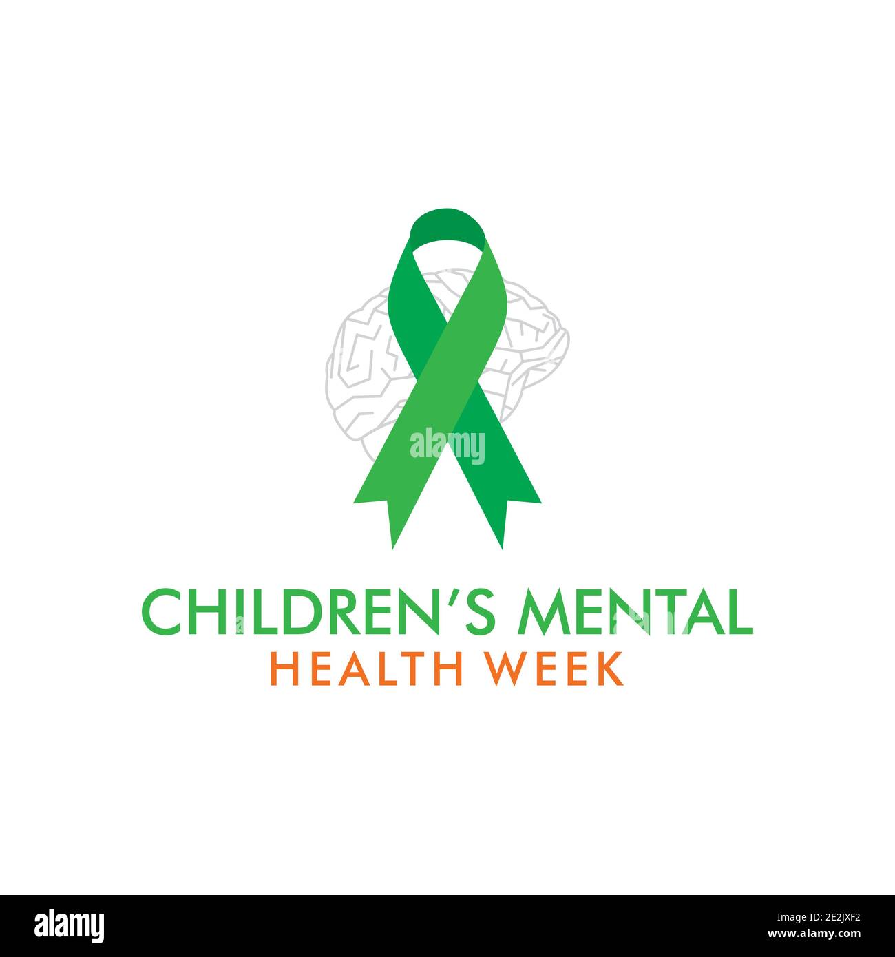 vektor-Illustration der psychischen Gesundheit von Kindern Woche Poster-Design Stock Vektor