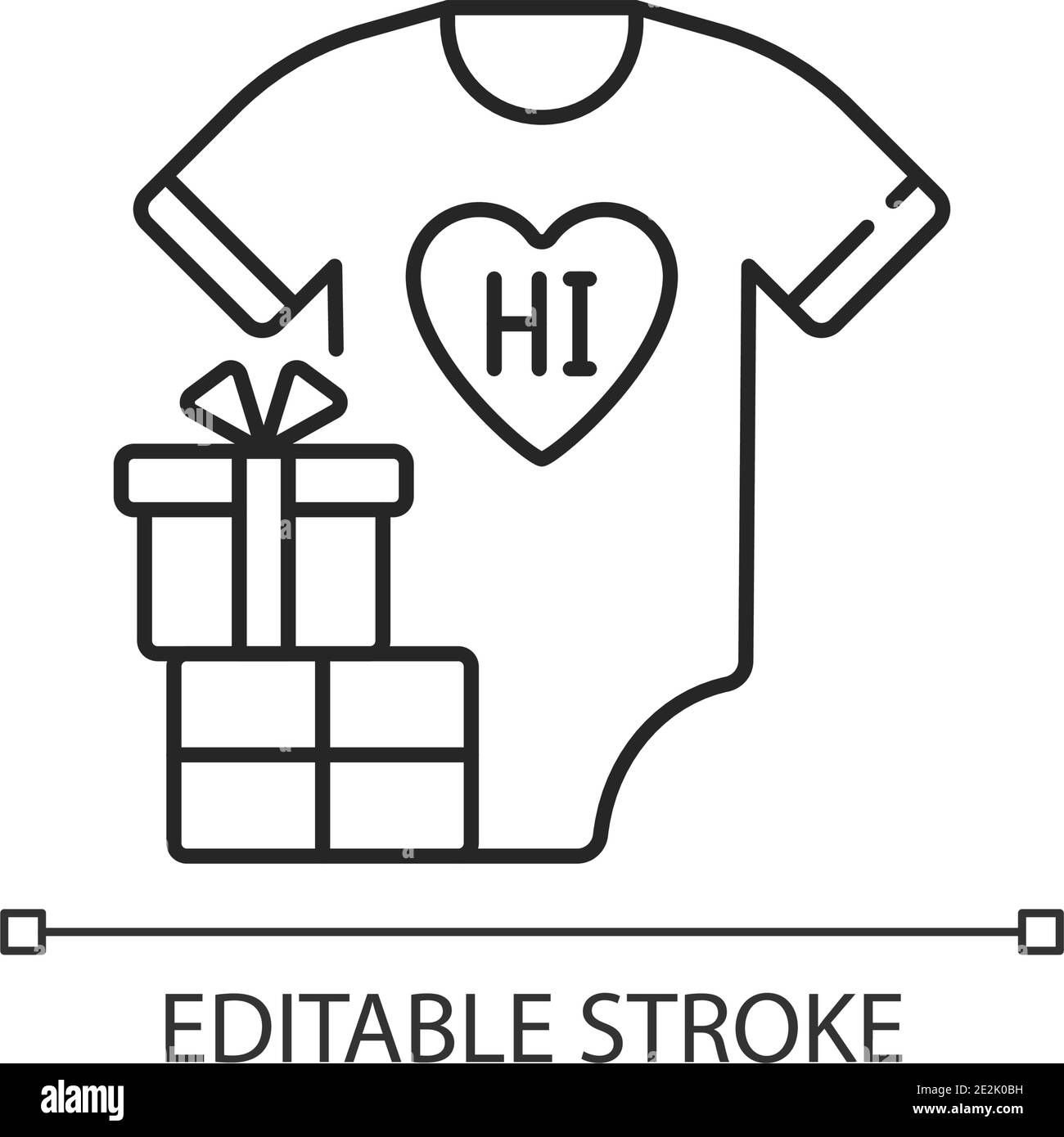 Lineares Symbol für Babydusche Stock Vektor