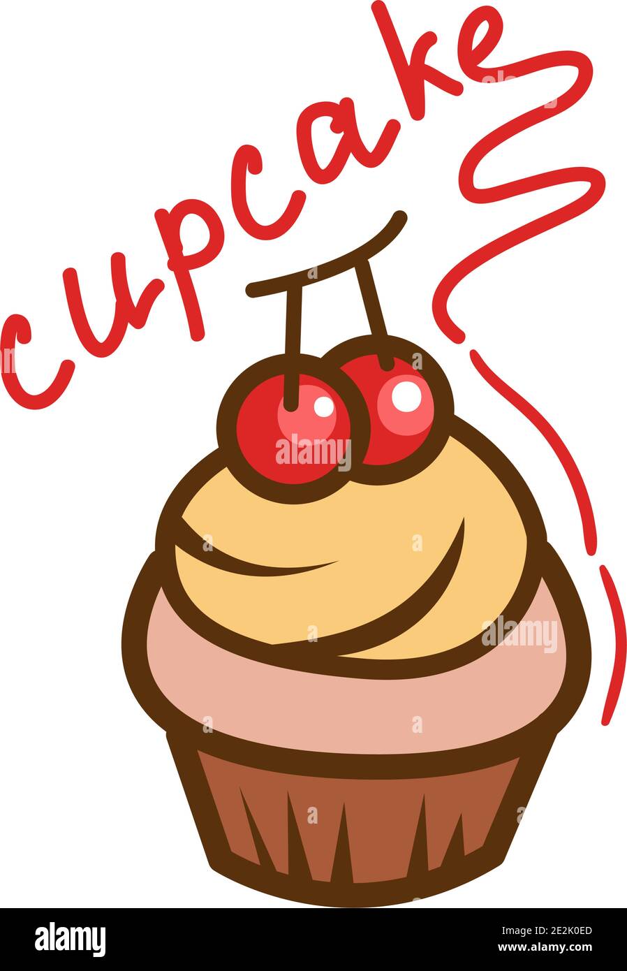 Leckere Cupcake-Ikone. Einfache Illustration für Design Stock Vektor