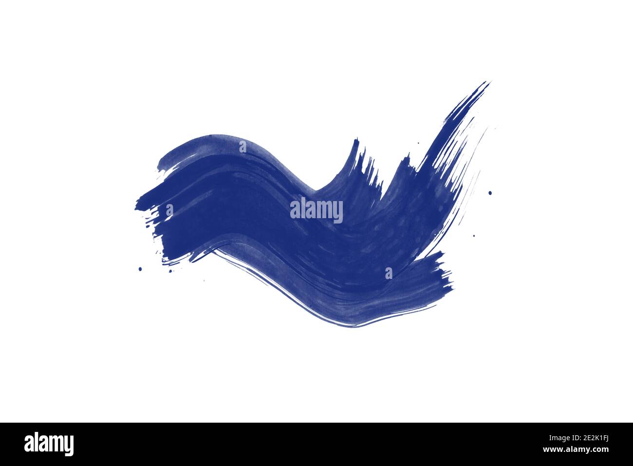 Abstrakte blaue Aquarell Hand malen Textur, isoliert auf weißem Hintergrund, Aquarell texturierten Hintergrund, Aquarell Tropfen, verfolgt Stockfoto