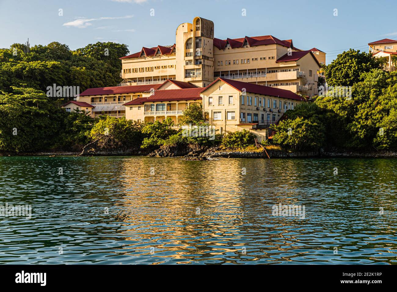 Krankenhaus in Saint George's, Grenada Stockfoto