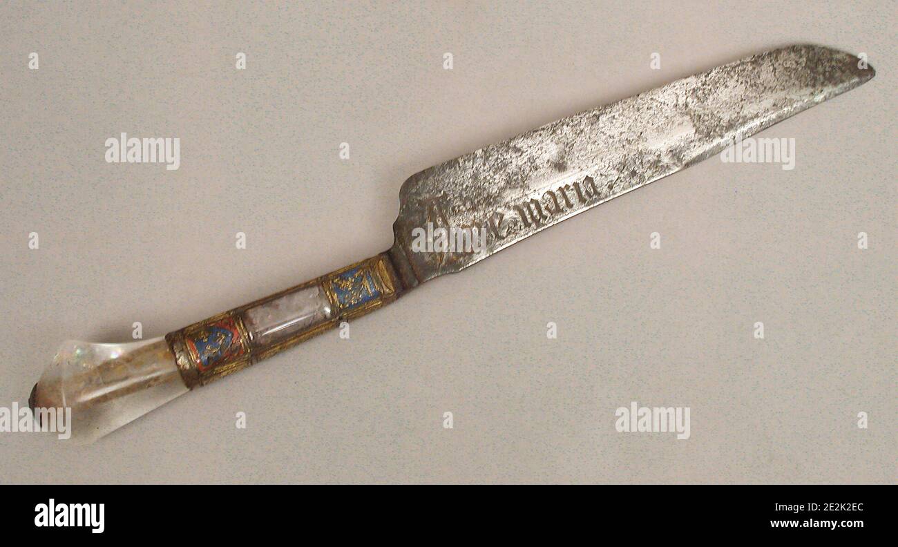Messer, französisch oder spanisch, ca. 1300-1350 Stockfotografie - Alamy