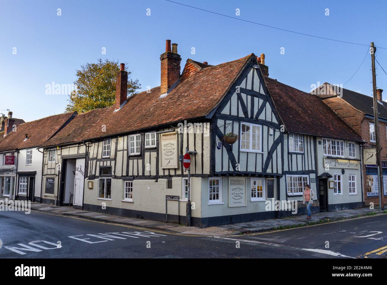 Das Pheasant Inn öffentliches Haus und Restaurant in Salt Lane, Salisbury, Wiltshire, Großbritannien. Stockfoto