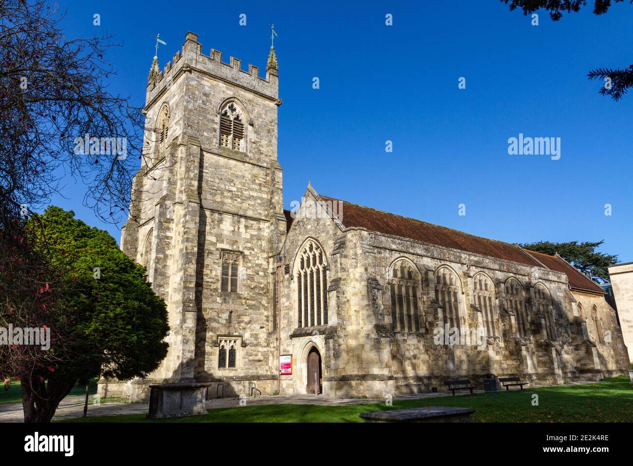 Salisbury Arts Centre, (ehemals St Edmund's Church), Salisbury, Wiltshire, Großbritannien. Stockfoto