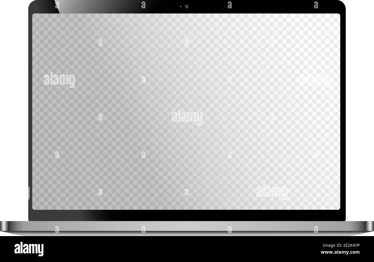 Glänzendes Laptop-Computer-Modell mit Kopierplatz auf dem Bildschirm Vektor Abbildung Stock Vektor