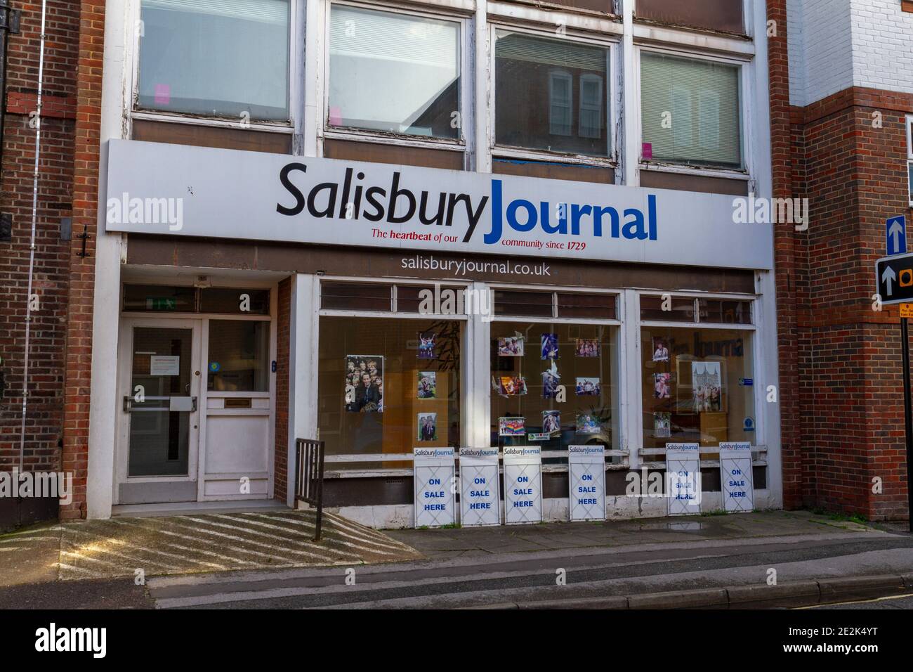 Das Salisbury Journal befindet sich in der Rollestone Street, Salisbury, Wiltshire, Großbritannien. Stockfoto