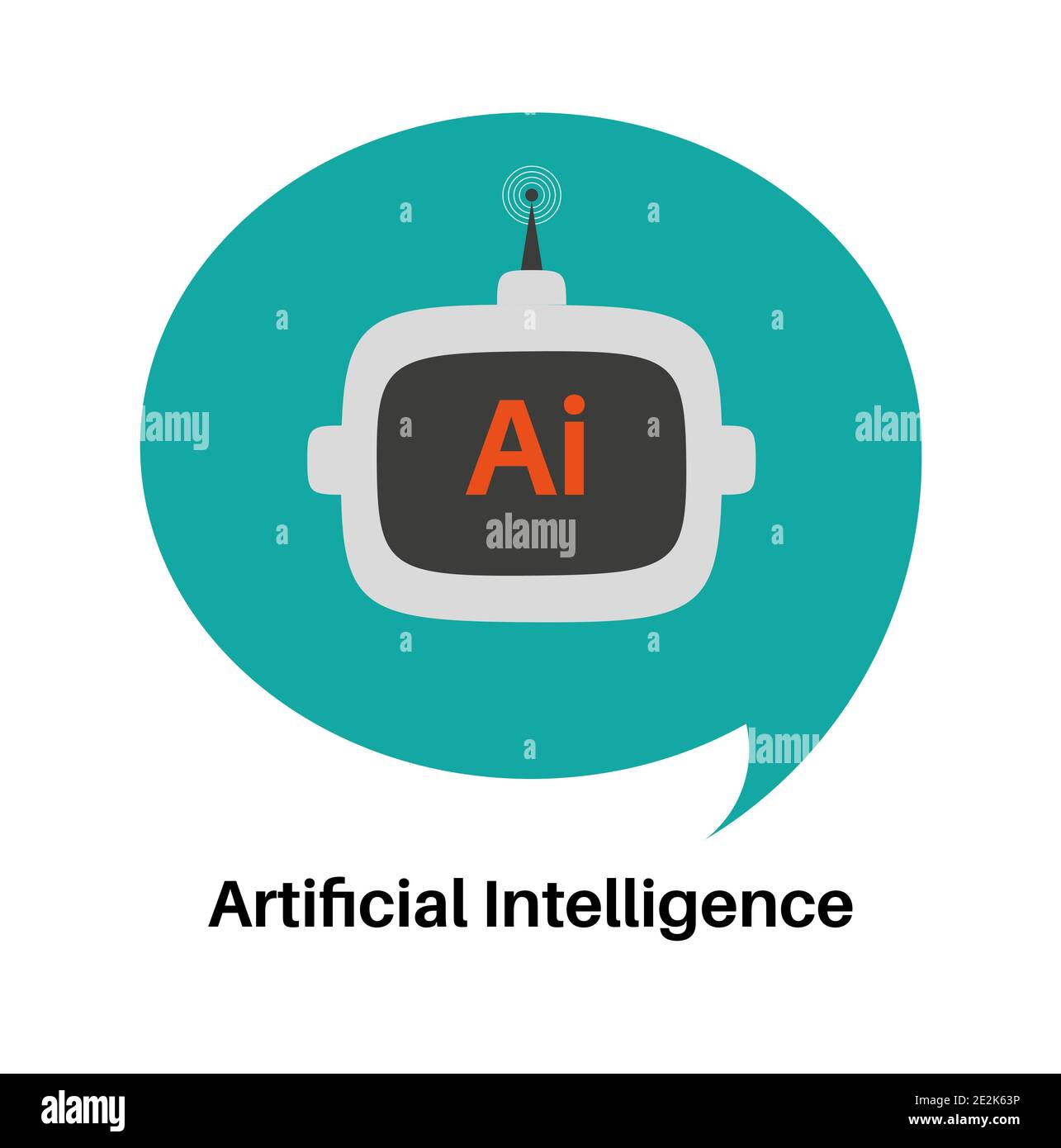 Artificial Intelligence (Ai) Chat bot Vektordarstellung Stock Vektor