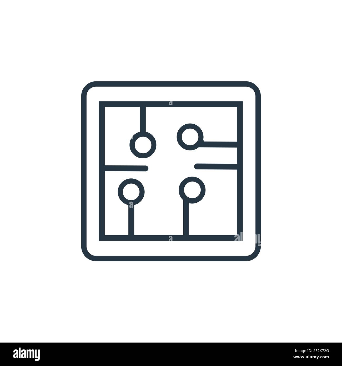 Schaltungen Umriss Vektor-Symbol. Dünne Linie schwarze Schaltungen Symbol, flache Vektor einfache Element Illustration von editierbaren Hardware-Konzept isoliert Schlaganfall ein Stock Vektor