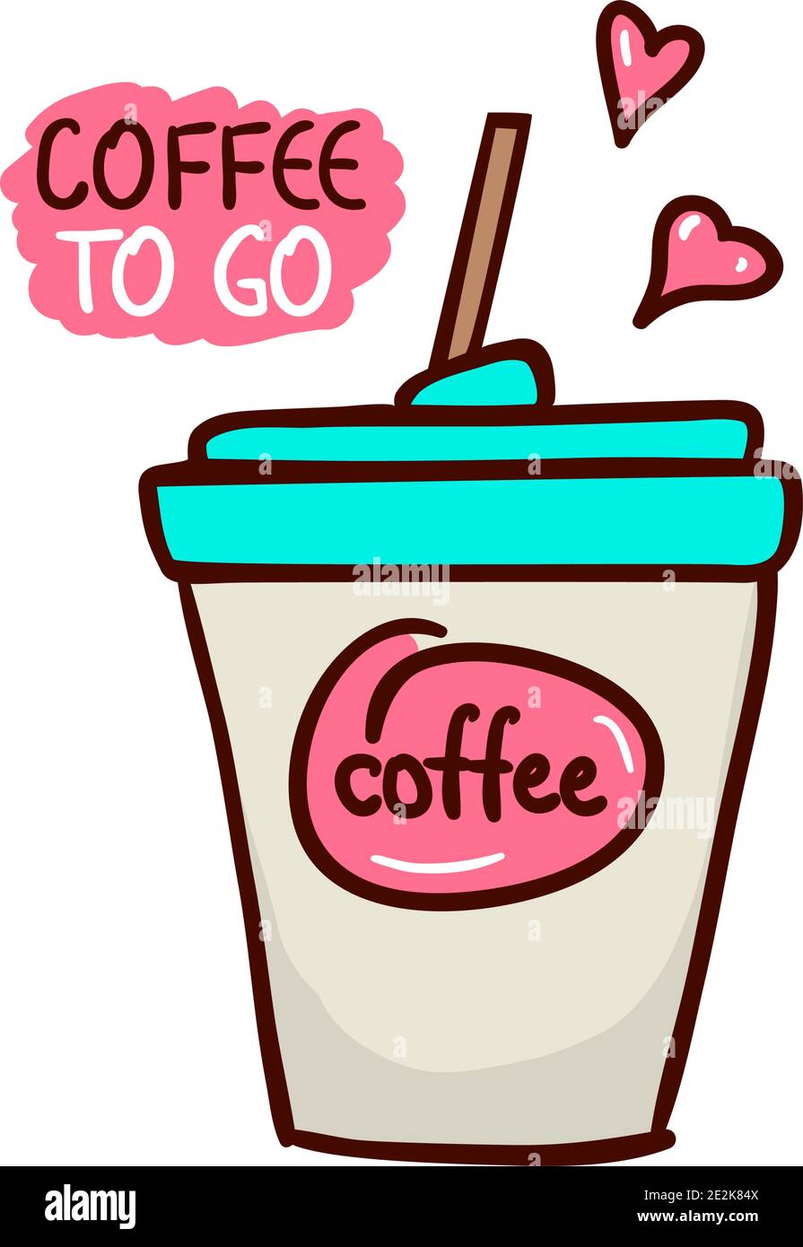 Rote Tasse Kaffee mit Rauch, Idee Konzept Stock Vektor