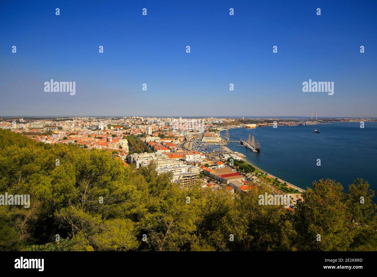 Setubal, Stadt am Fluss Sado südlich von Lissabon. Stockfoto