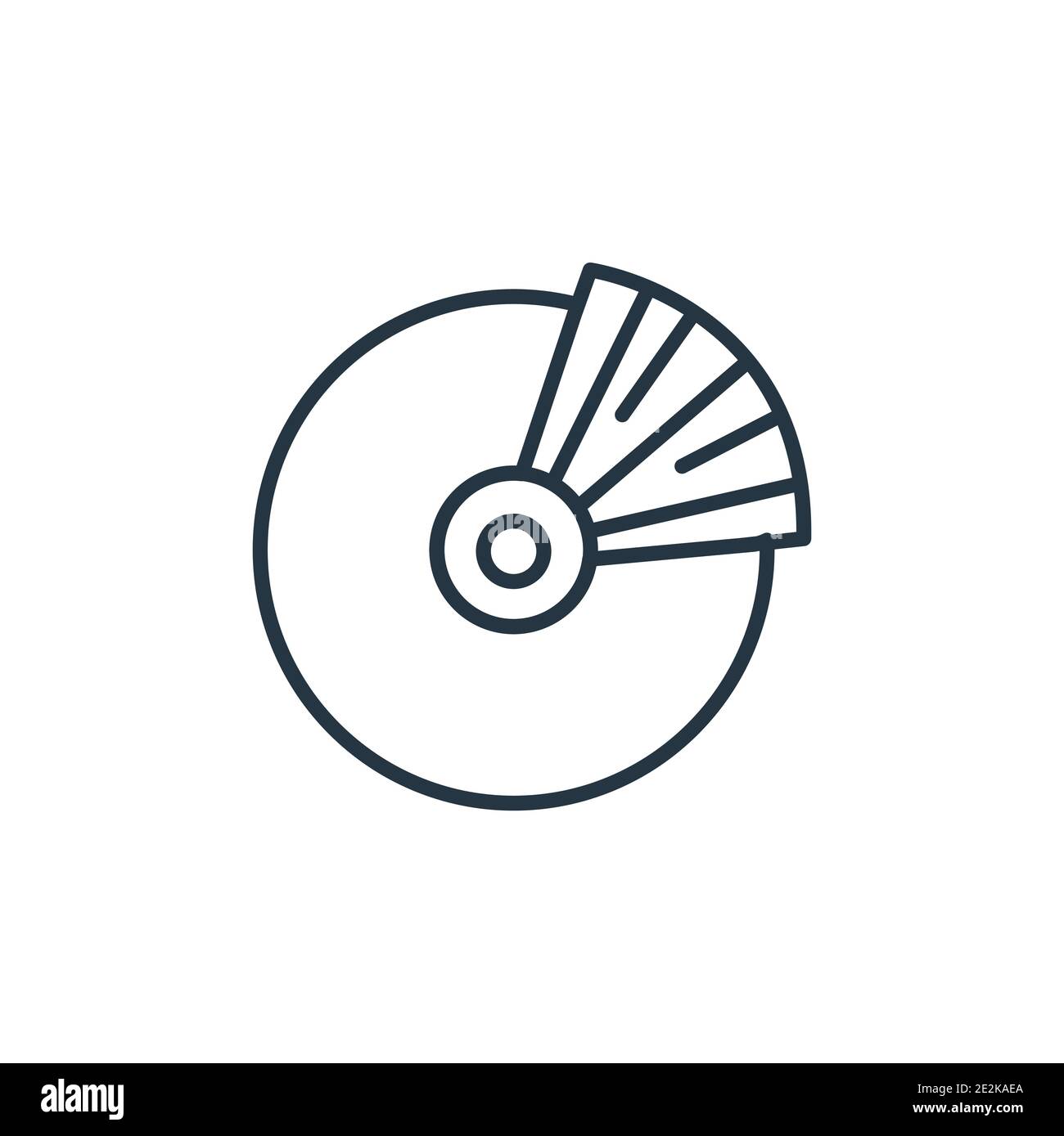 Vektorsymbol für Viertelumrisse. Dünne Linie schwarzes Viertel Symbol, flache Vektor einfache Element Illustration aus editierbaren elektronischen Sachen füllen Konzept zu isolieren Stock Vektor