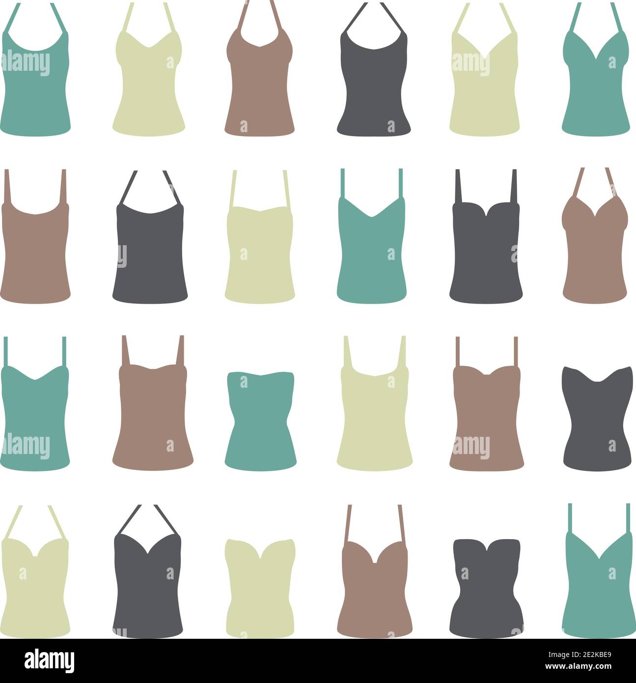 Set von Frauen Tank Tops - Vektor-Illustration Stock Vektor