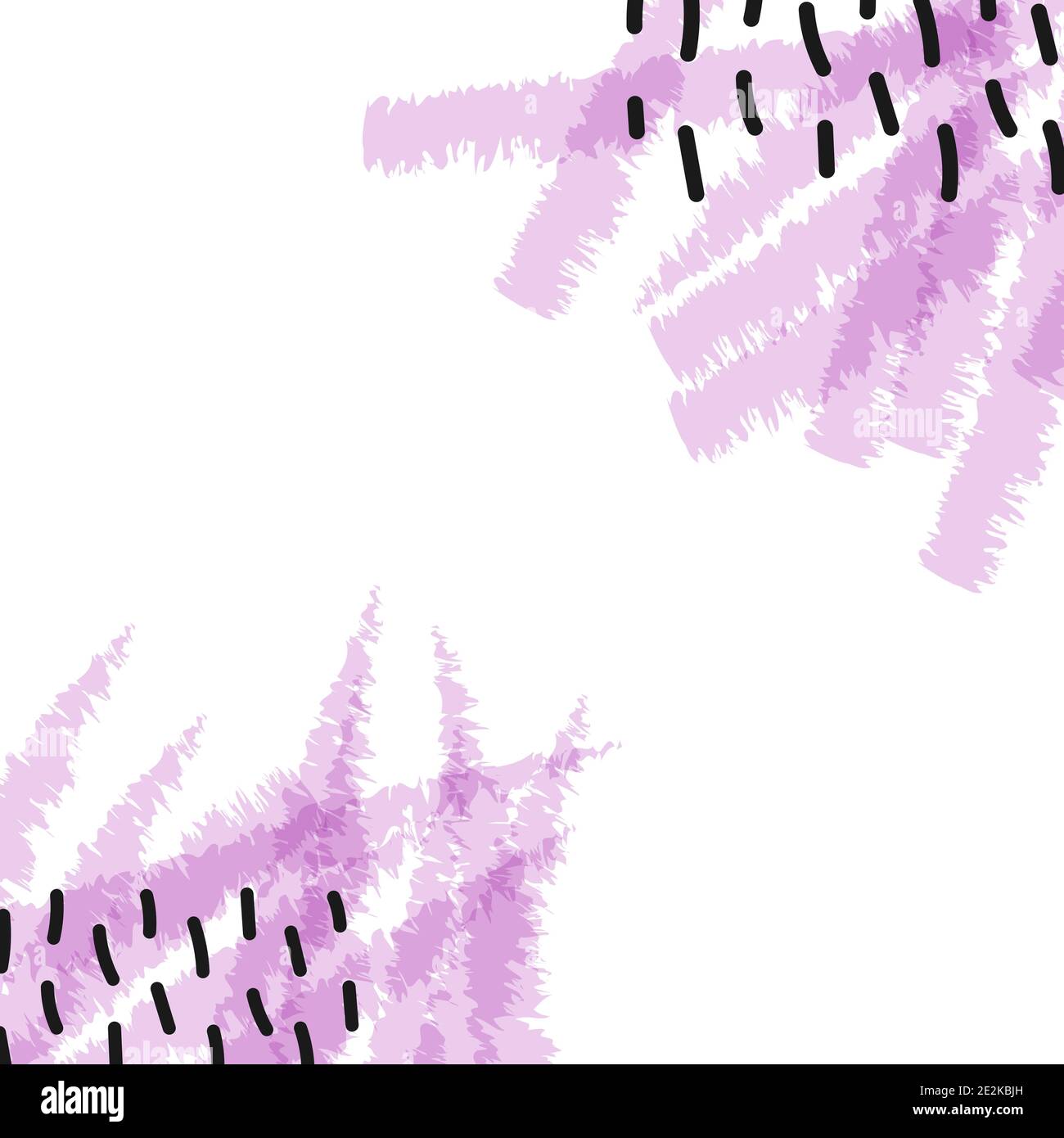 Abstrakter Hintergrund mit bunten Pinselstrichen und schwarzen Linien. Speicherplatz kopieren. Vektor-Illustration, flaches Design Stock Vektor