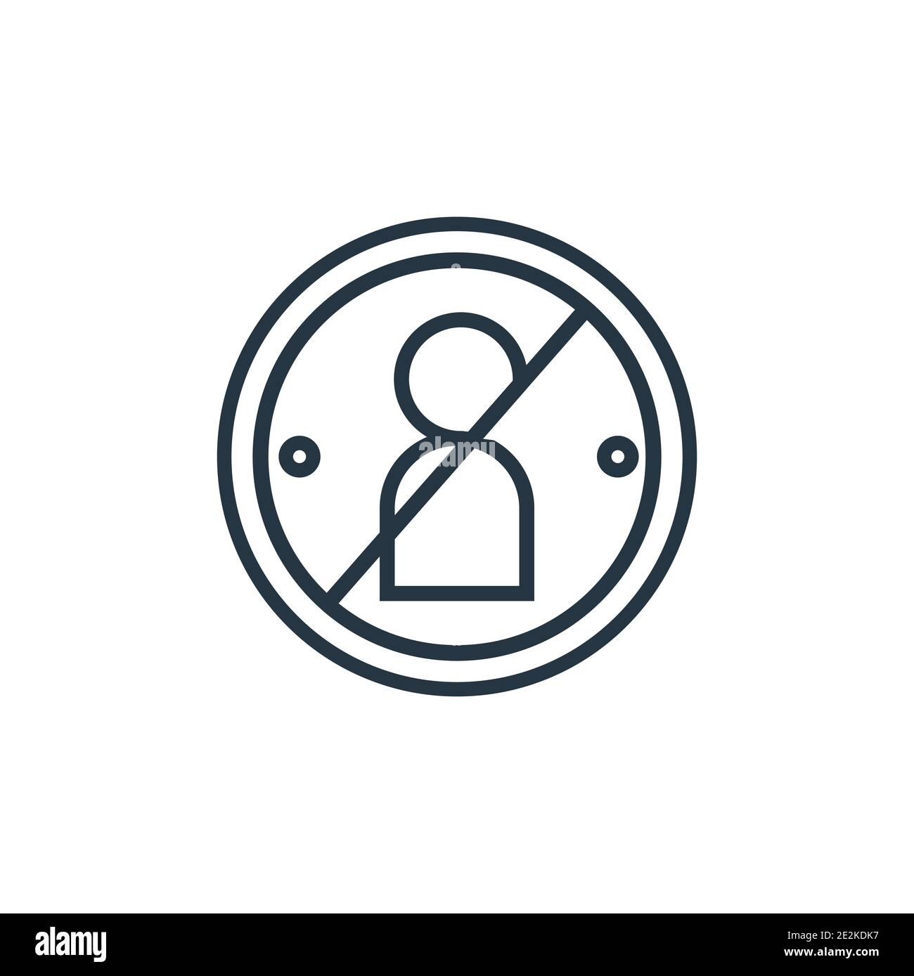 Vektorsymbol Impeachment Outline. Dünne Linie schwarzes Impeachment Symbol, flacher Vektor einfache Element Illustration von editierbaren allgemeinen Konzept isoliert stro Stock Vektor