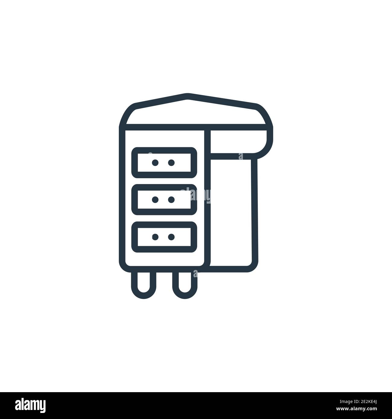 Symbol für den Davenport-Umrissvektor. Dünne Linie schwarz davenport Symbol, flache Vektor einfache Element Illustration von editierbaren Möbeln und Haushalt Konzept i Stock Vektor
