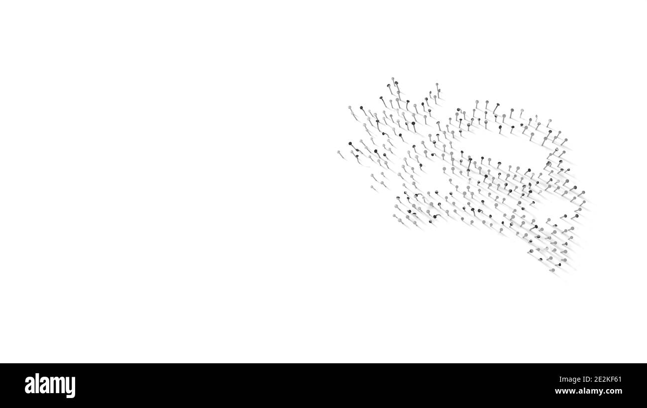 3d-Rendering-Symbol des Autocrash in Gold thermische verpackt Folienplatte auf dunkelblauem Hintergrund Stockfoto