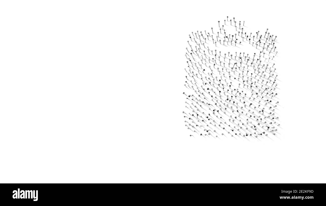 3d-Rendering-Symbol der leeren Zwischenablage in Gold thermische eingewickelt Folienplatte auf dunkelblauem Hintergrund Stockfoto