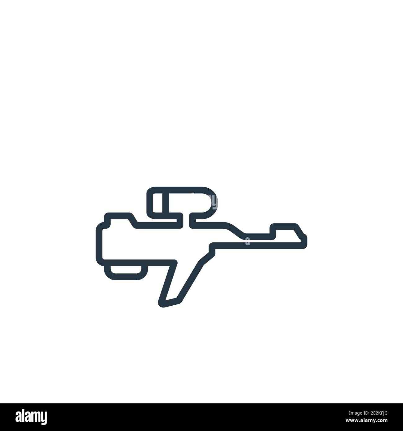 Vektorsymbol für den Paintball-Umriss. Dünne Linie schwarz Paintball Symbol, flache Vektor einfache Element Illustration aus editierbaren Freizeit Konzept isolierte Kontur Stock Vektor