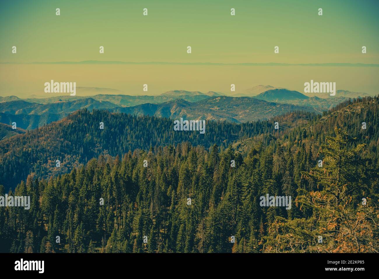 Spätsommer in den Sierra Nevada Mountains im zentralen Osten Kaliforniens in der Nähe von Yosemite und Sequoia National Parks. Vereinigte Staaten von Amerika. Szeni Stockfoto