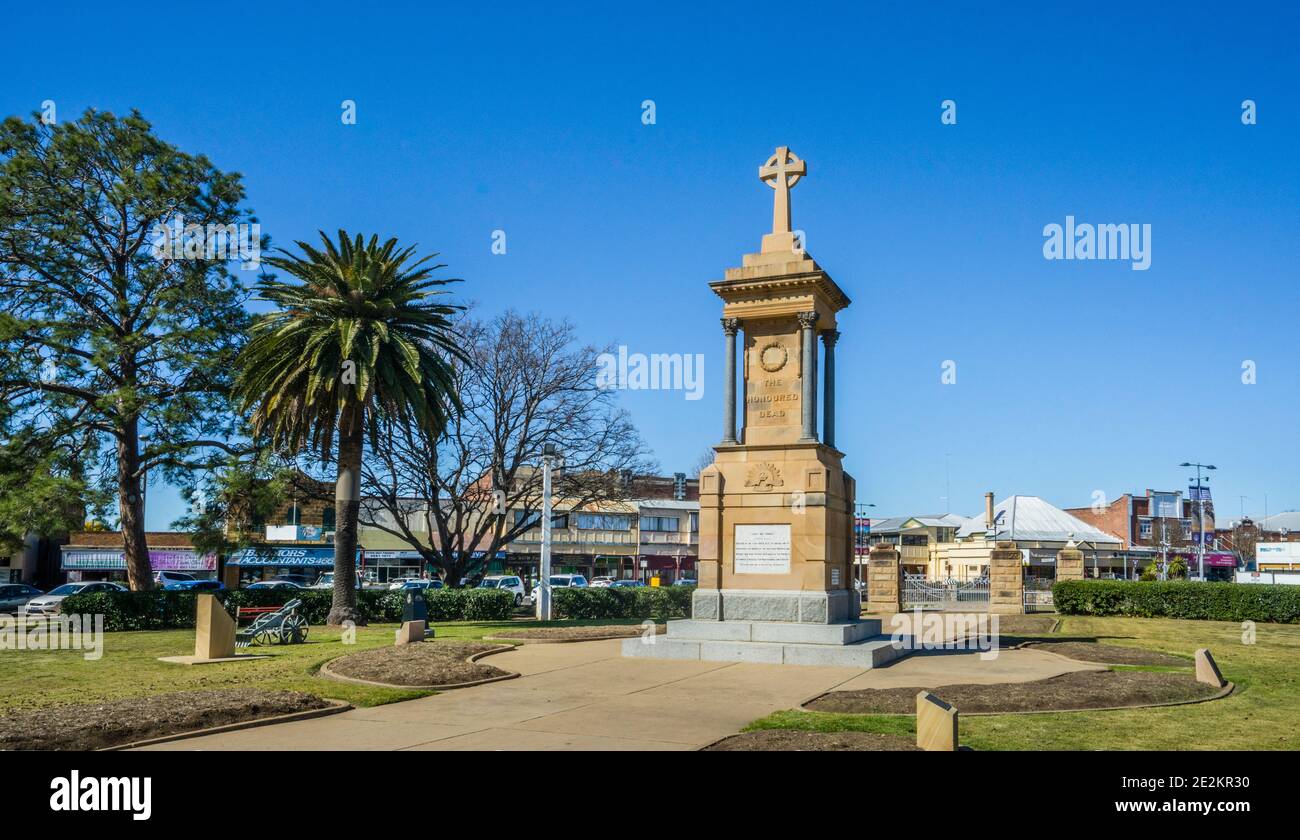 Warwick war Memorial im Leslie Park, Warwick, Southern Downs Region, Southeast Queensland, Australien Stockfoto