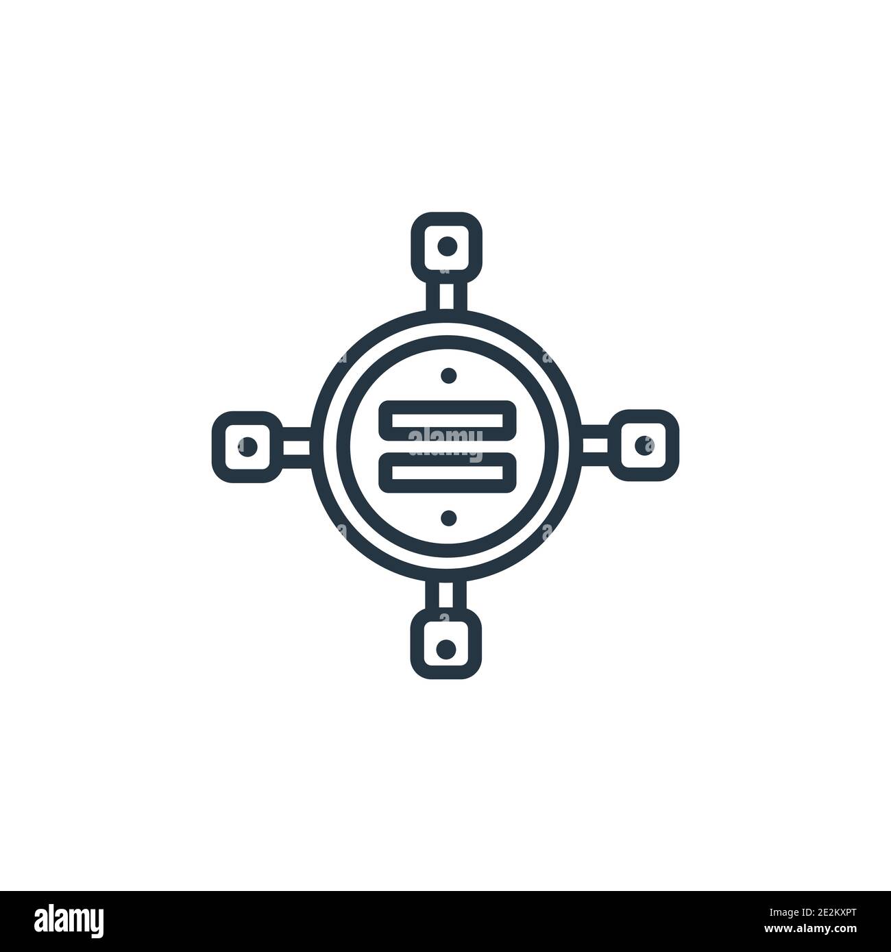 Big Data Scientist – Vektorsymbol für Umrisse. Dünne Linie schwarz Big Data Wissenschaftler Symbol, flache Vektor einfache Element Illustration aus editierbaren allgemeinen Konzept Stock Vektor