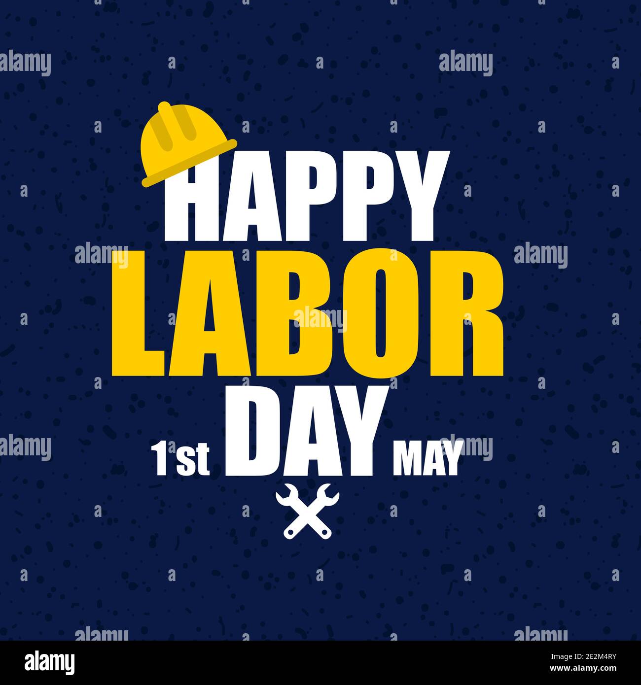 Alles Gute Zum Tag Der Arbeit. Poster oder Banner. 1. Mai Internationaler Tag der Arbeit Stock Vektor