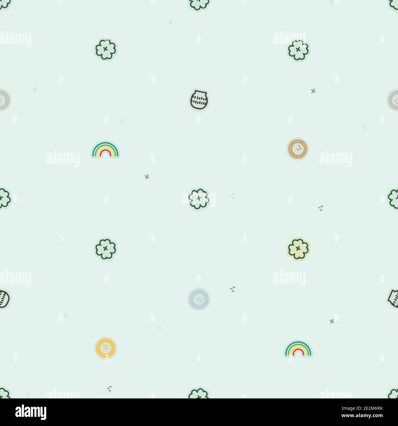 Saint Patrick's Symbole - Vektor-Hintergrund Stock Vektor