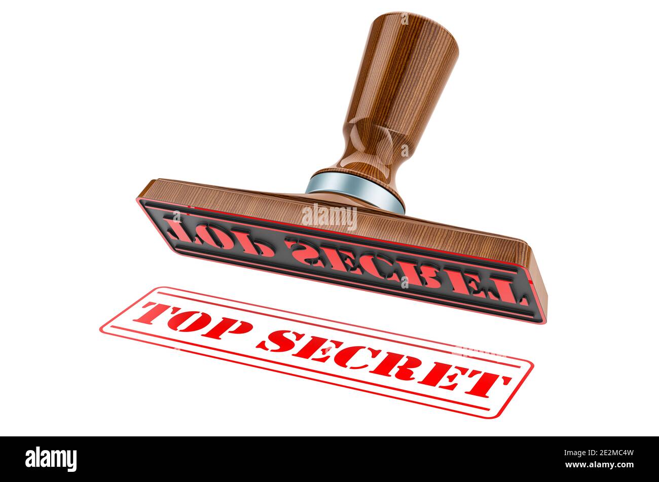 Streng Geheim Holzstamper Dichtung Mit Text Top Secret 3d Rendering Isoliert Auf Weissem Hintergrund Stockfotografie Alamy